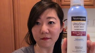 Neutrogena Ultra Sheer Body Mist Sunscreen SPF 30  Weightless Clean Feel  effortlessruth [upl. by Engeddi864]