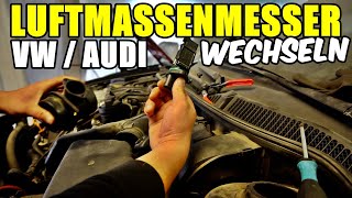 VW  AUDI LUFTMASSENMESSER LMM WECHSELN  TAUSCHEN  FUNKTIONSWEISE [upl. by Adnawuj442]