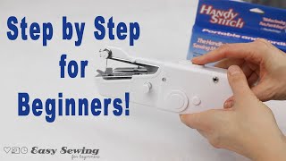 How to Operate a Handheld Sewing Machine  Tutorial [upl. by Eillak359]