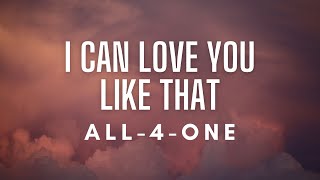 All4One  I Can Love You Like That Live at the Blockbuster Awards [upl. by Ahsen]