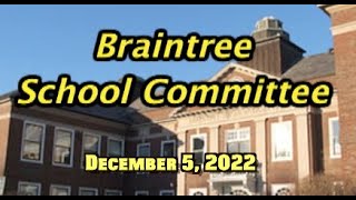 Braintree School Committee Mtg 12522 [upl. by Zechariah]