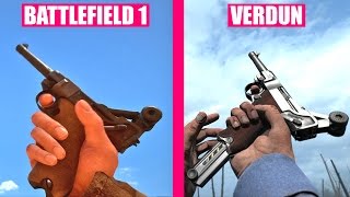 BATTLEFIELD 1 Guns Reload Animations vs Verdun [upl. by Gnanmas]