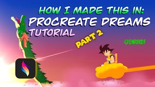 Procreate Dreams Tutorial how I animate background and logo part 2 by enrirdf [upl. by Dole]