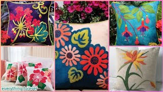 beautiful wool and craft felt applique pillows and cushionsdecorative patchwork cushions [upl. by Sapphera442]