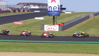 23 Bennetts British Superbike Championship RD3 Donington Park Bennetts BikeSocial Race highlights [upl. by Kerstin387]