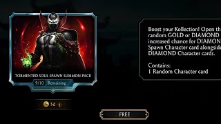 FREE TORMENTED SOUL SPAWN SUMMON PACK  MORTAL KOMBAT 11 [upl. by Bull185]