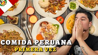 Comida PERUANA por primera vez  CEO come peruano 🇵🇪 [upl. by Ahsienahs]