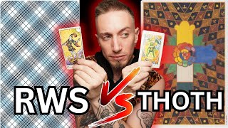 Rider Waite Smith Tarot VS Thoth Tarot Deck [upl. by Ynneh]