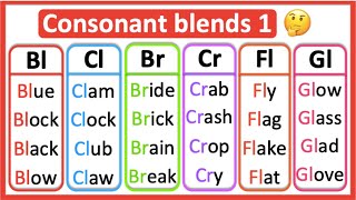 Consonant blends 1 🤔  Phonics lesson  Learn with examples [upl. by Aitnom]