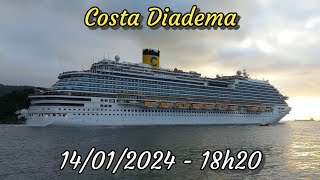 Costa Diadema saindo de Santos 14012024 [upl. by Salazar]