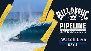 WATCH LIVE Billabong Pro Pipeline  Day 3 [upl. by Nivad949]