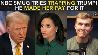 NBC Smug Kristen Welker Tries TRAPPING Trump He DESTROYS Her For It [upl. by Ivz]