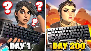 My DAY 1 to DAY 200 Fortnite CONTROLLER to KEYBOARD amp MOUSE Progression  Handcam [upl. by Emmi837]