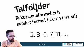 Matematik 5 Talföljder Rekursionsformel och explicit formel sluten formel [upl. by Agnimod]