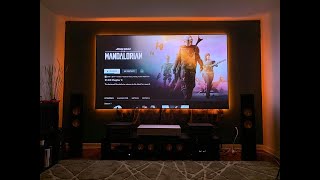 Home Theater  Massive 110quot EluneVision Reference 8K Ultra Short Throw Screen [upl. by Gearalt]