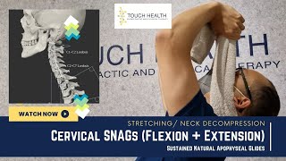 Cervical SNAGs Sustained Natural Apophyseal Glides Self Neck DecompressionMobilisation with Towel [upl. by Rosabel]