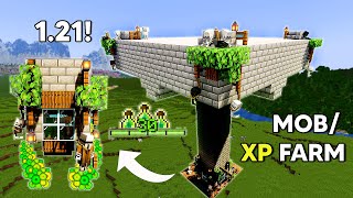 Minecraft EASY Mob Xp FARM FOR ANY WORLD Tutorial 121 [upl. by Ramma]