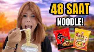 48 SAAT BOYUNCA SADECE NOODLE YEDİM 2 KİLO [upl. by Shalne]