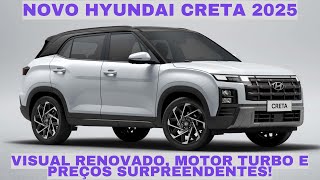 Hyundai lança Novo Creta 2025 tudo sobre o SUV reestilizado com motor 16 turbo [upl. by Bull]