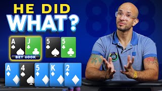 Epic Bluff On A Scary Board With 2 Tables Left  Poker Hand Reviews [upl. by Gnilrets]