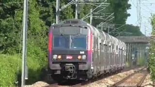 Z8800 UM  Départ de la gare de Franconville Le Plessis Bouchard sur la ligne C du RER [upl. by Ahsitneuq]