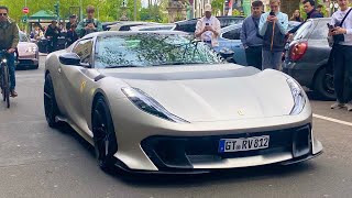 Insane 2 million Ferrari 812 Competizione Aperta in Düsseldorf [upl. by Frederica]