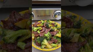 Homemade Beef and Broccoli on the Blackstone Griddle [upl. by Giffy]