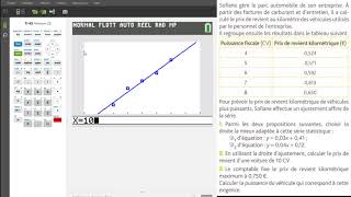 Exploiter un nuage de point avec une calculatrice TI [upl. by Oswin891]