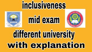 🔴FRESHMAN INCLUSIVENESS MID EXAM with explanation Addis ababa Jimma [upl. by Eckel]