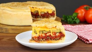 Cheeseburger Rezept für einen herzhaften XXLKuchen [upl. by Brackett]