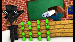 Monster School bottle flip challenge and more  No Sound Animations [upl. by Mcmaster]