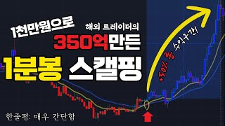 천만원→350억 트레이더의 아주 간단한 1분봉 스캘핑 매매법 [upl. by Anyk789]