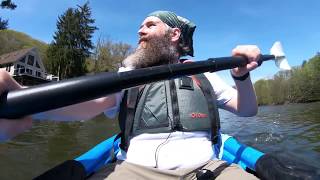 Paddling Esopus Creek  Kayaking Saugerties  Ulster County New York [upl. by Keeton333]