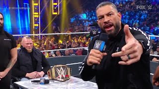 Brock Lesnar amp Roman Reigns WrestleMania Contract Signing  WWE Smackdown 22522 Full Segment [upl. by Amikehs]