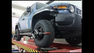 Fj Cruiser Tyre Change And Alignment [upl. by Artemahs989]