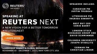 WATCH Reuters NEXT features world leaders and forwardthinkers [upl. by Coffee356]