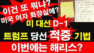 미국 대선 D1 트럼프 당선 적중 기법 이번에는 해리스 이건 또 뭐냐 미국 여자 화장실에 레지스탕스TV 정광용TV [upl. by Revkah428]