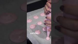 FIRST TIME MAKIMG MACARONS How did it go baking macaron baker [upl. by Erodroeht]