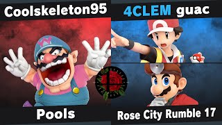 RCR 17 Pools  Coolskeleton95 Wario vs guac Pokemon Trainer Dr Mario  Smash Ultimate [upl. by Callean]