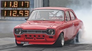 Zetec Turbo Mk1 Escort at Santa Pod Raceway [upl. by Norse492]