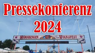 Nürnberger Herbstvolksfest 2024  Pressekonferenz FULL HD [upl. by Yentruoc]