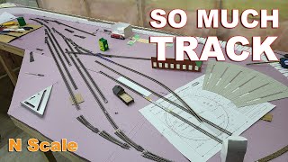 N Scale Layout Update 26  Track plan on new extension [upl. by Warram]