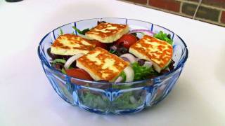 Grilled Haloumi Salad Recipe [upl. by Jerrylee]