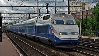 Gare du Vert de Maisons  RER D TGV Lyria TER Intercités Thello [upl. by Rahsab]