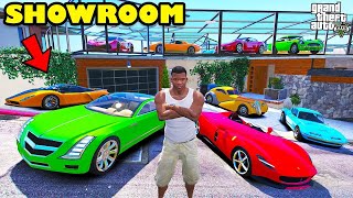 Franklin Build Luxury Car Showroom Above His House In GTA 5  SHINCHAN and CHOP [upl. by Maddeu351]