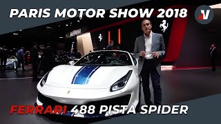 Ferrari 488 Pista Spider  ParisMotorShow2018 [upl. by Hatcher]