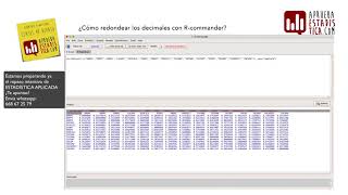 Redondear en Rcommander Estadística aplicada UOC [upl. by Electra]