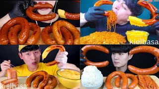 Compilation Kielbasa Sausage ASMR MUKBANG  ASMR FOOD  CHEESE  KIELBASA [upl. by Eniamsaj]