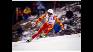 Franz Heinzer wins downhill Kitzbühel 1991 [upl. by Notlok]