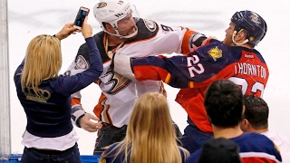 This is why fighting is allowed in pro hockey [upl. by Ayikal]